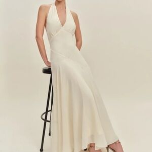 Reformation Briony Dress in Fior Di Latte (Cream) Size 4 🪽Brand New with Tag